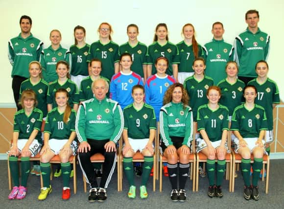 Northern Ireland's Under-17 ladies team.