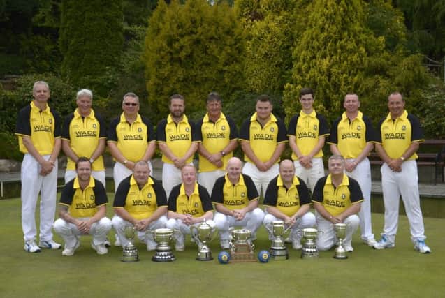 Dunbarton Bowling  Senior Team which will meet Willowfield in the final of the Private Greens Senior Cup and have reached the quarter final of the Irish Cup ©Edward Byrne Photography INBL1530-229EB