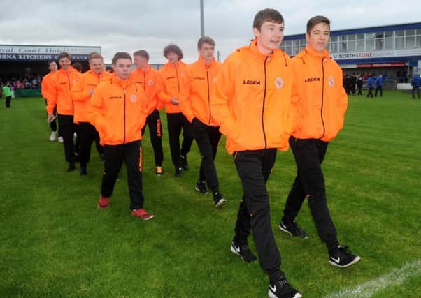 County Armagh players during Sunday's opening ceremony. Pic by PressEye Ltd.