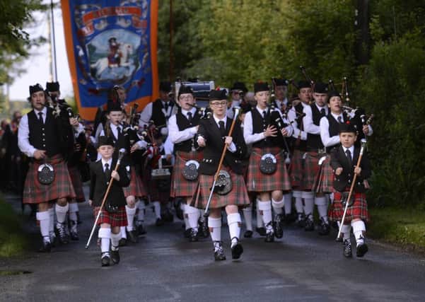 The Kildoag Pipe Band pictured leading the parade to Kildoag Orange Hall on Friday evening. INLS3115-110KM