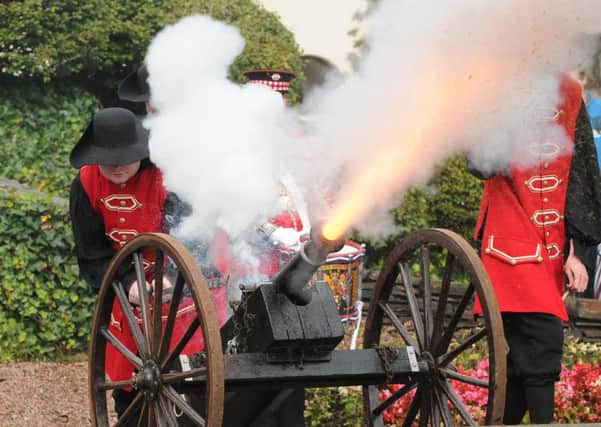 Apprentice Boys fire a canon during a previous Crimsion Players pageant to mark the Relief of Derry. Picture Martin McKeown.