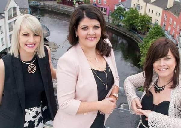 Lynette Fay (centre) from Dungannon, with her Fleadh TV presenting team Máire Treasa Ni Dhubhghaill and Cathy Jordan