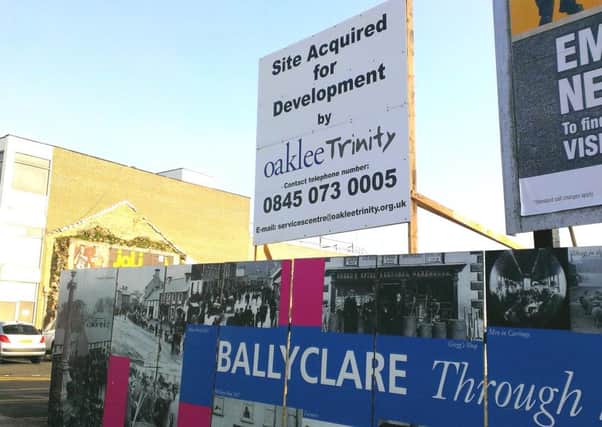 OakleeTrinity is planning to build more than 40 apartments on the site of the old Woodsides department store in Ballyclare town centre.