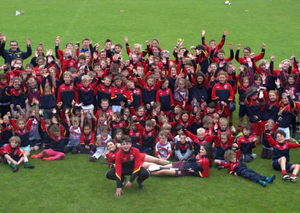 Cúl Camp last week at Eoghan Rua. Almost 150 boys and girls aged 6 to 13 took part in the week long Camp at the clubs pitch.
