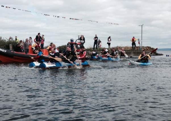 The raft race gets underway