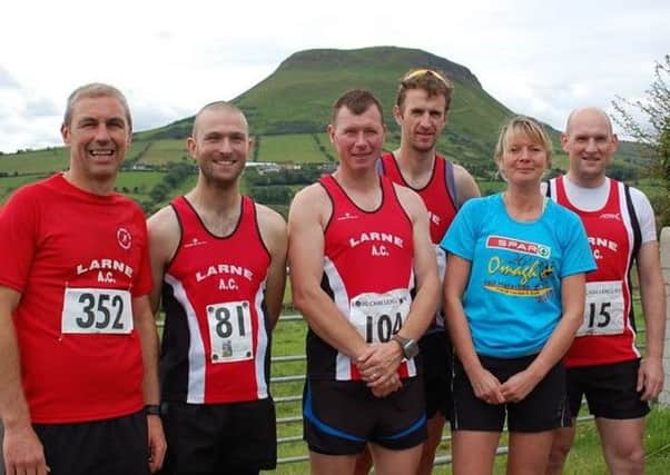 Larne Athletic runners at the Lurig Mountain race. INLT 33-911-CON