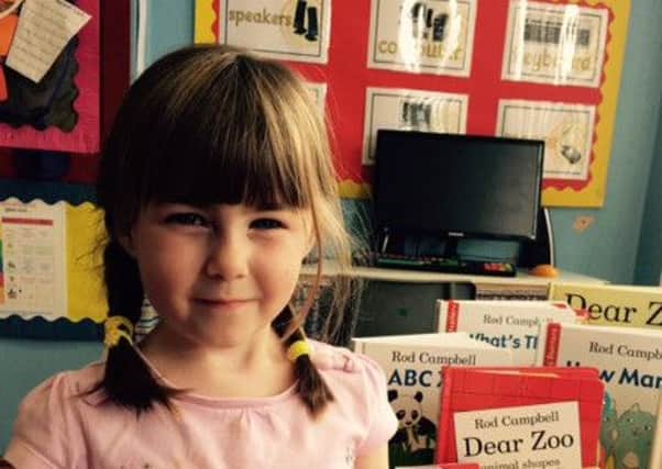 Anna Herron from Dromore's The Old Station Nursery,  runner-up in The World Book Day competition.