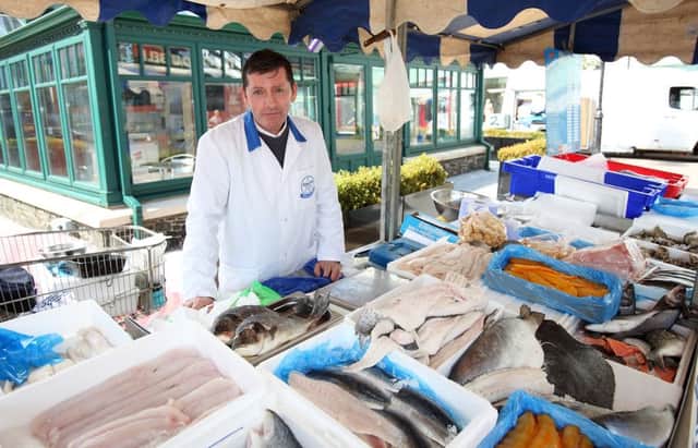 Gerry McNabb from Silverfin seafood, who has been trading in Lisburn market for more than 30 years, says the closure of the market for up to 14 weeks will destroy his business. US1534-518cd  Picture: Cliff Donaldson