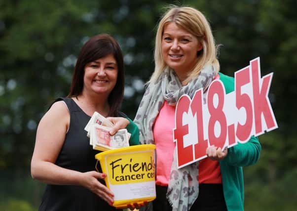 Jennifer Moore (right) pictured with Claire Hogarth from Friends of the Cancer Centre.