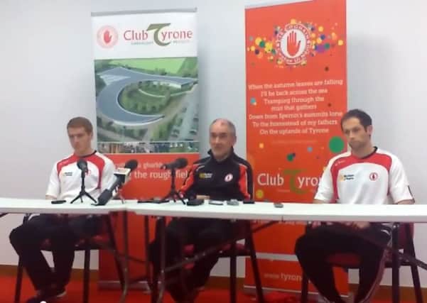 Tyrone hold a press conference after beating Monaghan