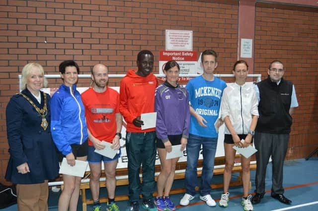 The prize winners of the Nissan 5 mile classic