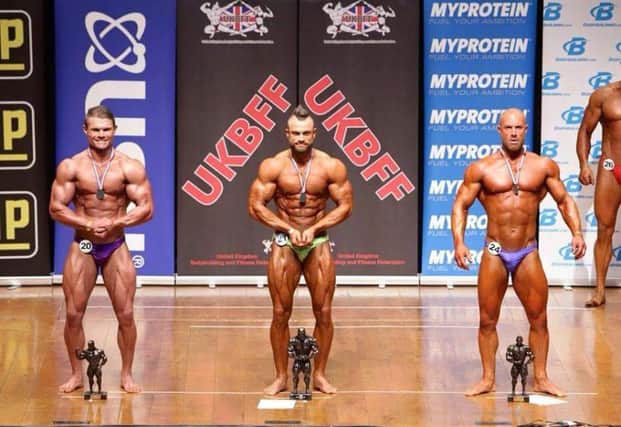 James Gibson (left) finished third at the recent UKBFF competition.