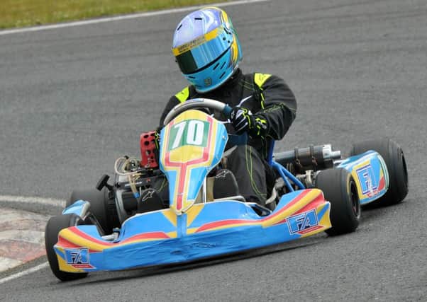 Carrickfergus' Robert Devenney on his way to victory in the World Formula class. INLT 34-913-CON