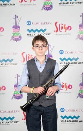 Clarinet (under 12 years) 3rd place winner, Peadar Connor, CCÉ, Ballycastle, Antrim at the 2015 Comhaltas Ceoltóirí Éireann All Ireland Fleadh Cheoil. inbm35-15