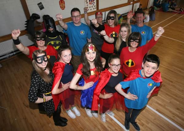 Leaders from the First Ballymena 'Superhero' holiday bible club dressed up during the clubs final evening. INBT34-228AC