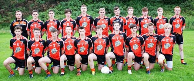 Glenavy Minors line up for the Antrim Championship match.