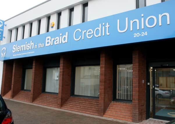 The newly opened Slemish n tha Braid Credit Union. INBT35-206AC