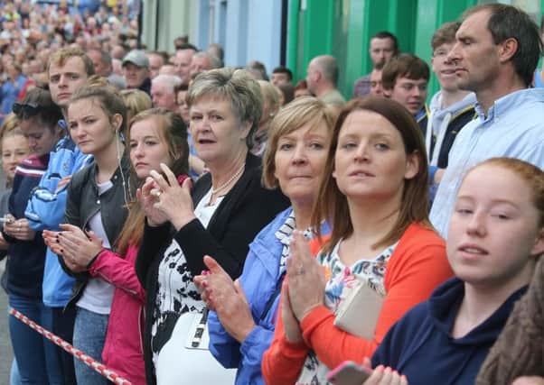 The streets of Cushendall were packed for the Lurig run. (Pic McAuley Multimedia NI).