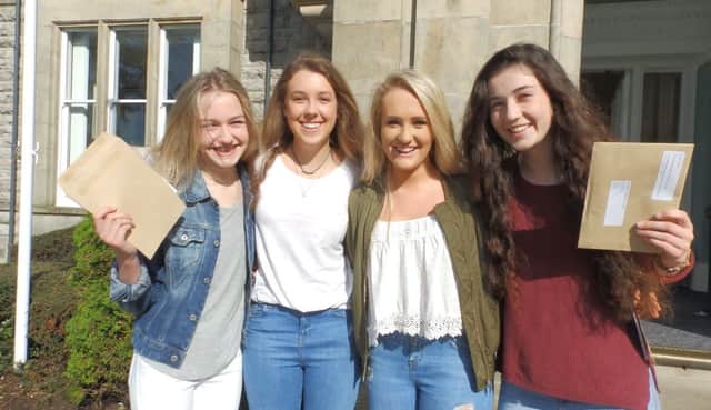 Stephanie Rodgers; Brittany Sayers; Hollie Thompson; Orla Thompson celebrate their successes at GCSE. Between them, they scored 29 A* or A grades. Orla Thompson scored 10 A* grades, an incredible achievement.  Brittany scored 9 A* and 1 A.