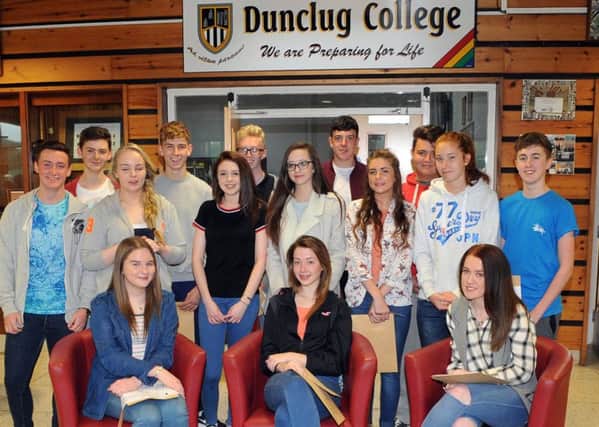 Students from Dunclug College who were among the schools top achievers in GCSE. INBT35-213AC