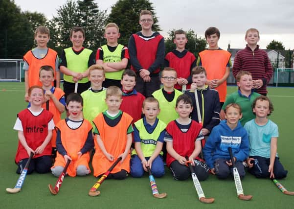 Participants in the final evening of the"Get Into Hockey" evening at the Showgrounds, organised by Ballymena Hockey Club mens section. INBT33-220AC