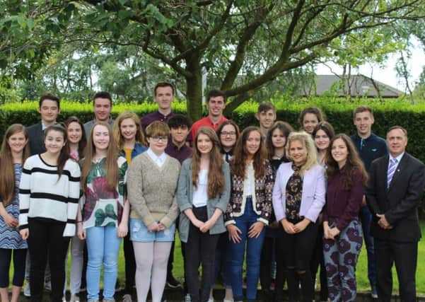 Loreto College students who achieved nine A grades or better in their GCSE examinations, with College
