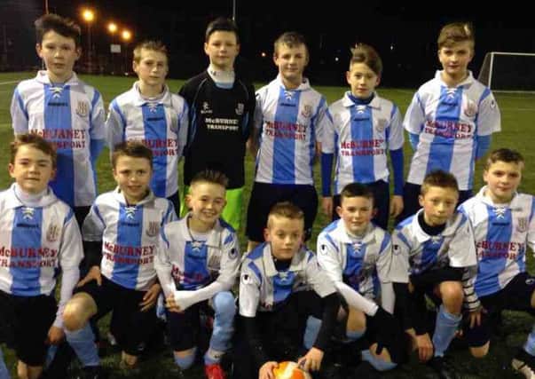 Ballymena United under 14s who will debut in the National Premier League this season.