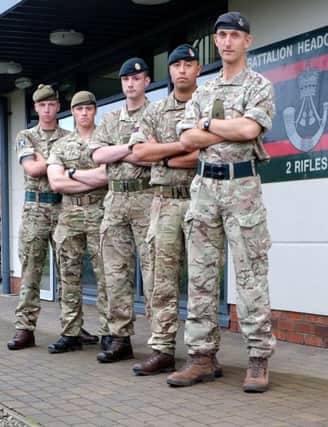 Some of the Gabon Training Team - four soldiers from four regiments in a joint team