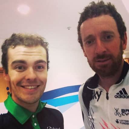Banbridge cyclist Mark Downey lived out a life-long dream by racing with Sir Bradley Wiggins.