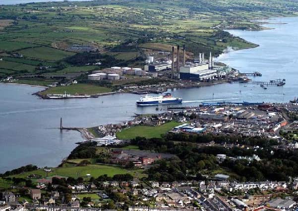 A bird's eye view of Larne.  INLT 36-654-CON