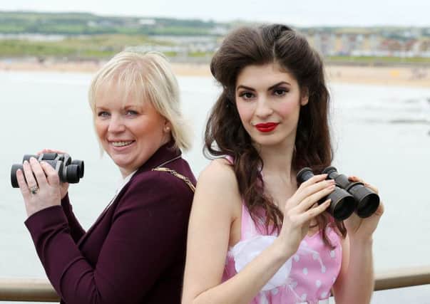 Vintage beauty Gemma McCorry joins the Mayor of Causeway Coast and Glens Borough Council, Councillor Michelle Knight-McQuillan to launch an exclusive VIP enclosure at the island of Irelandâ¬"s largest air show, Air Waves Portrush, this weekend  (Saturday 5th â¬ Sunday 6th September 2015). 

The Silver Wings Chalet at Air Waves Portrush offers an all inclusive hospitality package, private bar and prime viewing of the air show which will include the RAF Red Arrows and a host of airborne spectacles. 

To book tickets for the Silver Wings Chalet at Airwaves Portrush contact Christine McKee at Causeway Coast and Glens Borough Council on Tel: 028 7034 7208 or Email: christine.mckee@causewaycoastandglens.gov.uk.

-Ends-

Media Information: Contact Vicki Caddy or Russell Lever at ASG PR on 02890 802000, or vcaddy@asgireland.com/rlever@asgireland.com