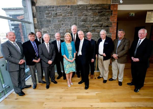 Members of the council's Planning Committee with Majella McAlister, Director of Community Planning and Regeneration, and John Linden, Head of Planning.