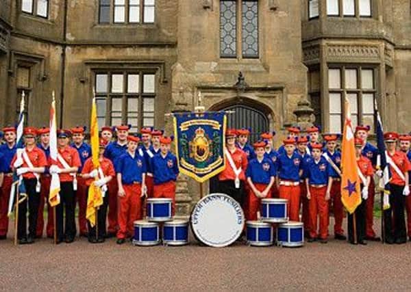 Upper Bann Fusiliers Flute Band pictured outside Brownlow House, where they meet each Monday.