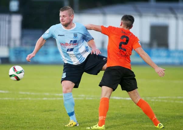 Ballymena's David Cushley who scored a vital equaliser before his side went on win 4-1 in extra time