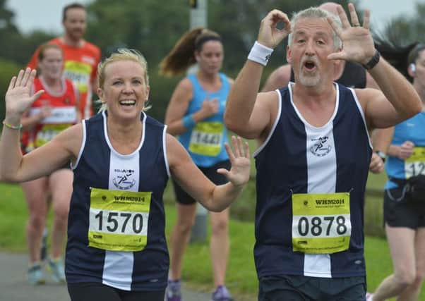 Kenny McHugh celebrated his 50th birthday when he took part in last year's Waterside Half Marathon along side his wife Caroline. INLS3714-137KM