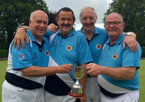 The Ballymena rink who won the Irish Bowling Association rinks title at Coleraine at the weekend.