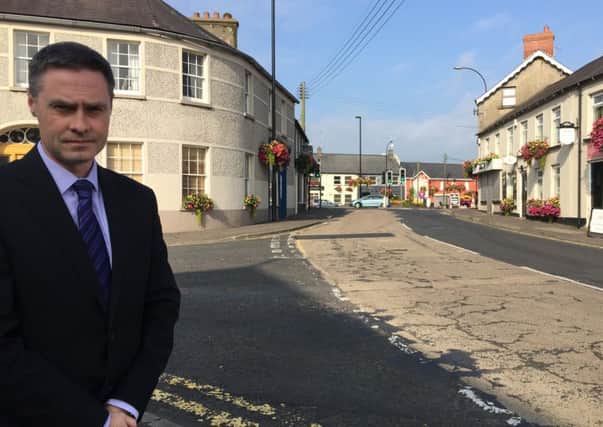Assemblyman Paul Frew at Ballymena Road, Ahoghill. (Submitted Picture).