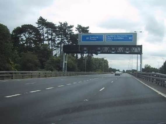 The M1 motorway.