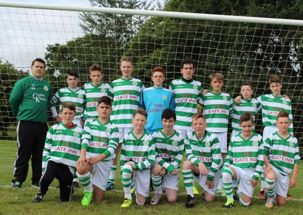 Lurgan Celtic under 15s before a Mid-Ulster league game.INLM37-195