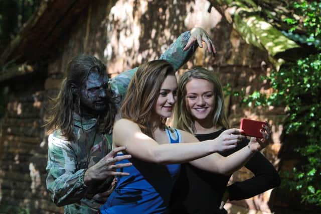 Page McLaughlin and Chloe McLaurin pucker up for a 'zelfie' as The Jungle Outdoor Adventure Centre opens registration for the annual 5k Zombie Run in aid of Autism NI. The run will take place on Sunday 11th October. More information about the run and how to register can be found on thejungleni.com