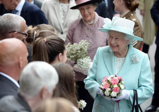 25/6/2014 PACEMAKER PRESS INTL. Her Majesty The Queen meets well wishers on her visit to Coleraine this morning on the third day of the royal visit to Northern Ireland. Picture Charles McQuillan/Pacemaker.