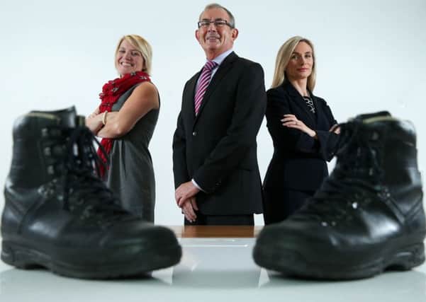 Christy Orchin from the Institute of Directors NI, alongside Brian Hunter, Chief Executive at CIDO, and Lynsey Mallon, Partner at Arthur Cox, as they gear up for the IoD New Directors' Boot Camp.