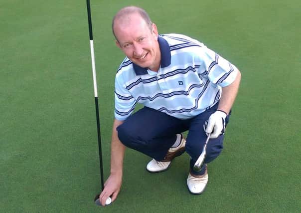 Derek Nicholl pictured on the seventeenth hole where he scored his Hole-In-One