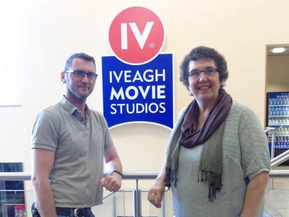 Giles Conlon from the Iveagh Movie Studios along with Jenny Williams from Habitat NI.