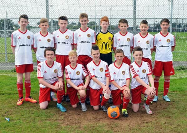 Carniny Youth U-14 team ready for their match on Saturday morning against Cliftonville. INBT 39-901H