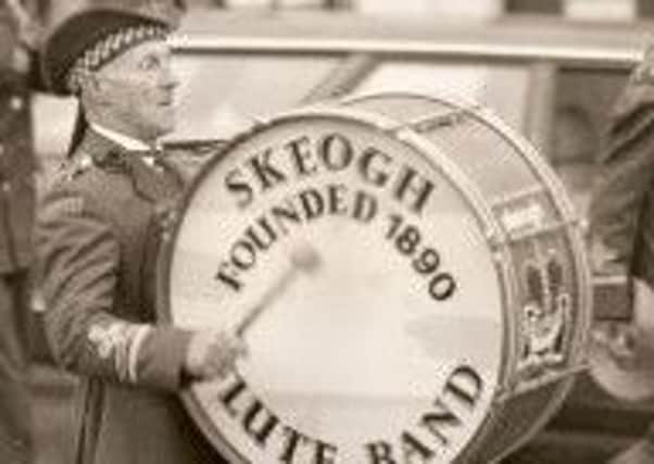 The late Ted Carey on parade with Skeogh Flute Band in 1989.