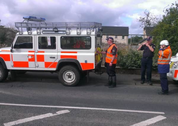 Membes of the community rescue service on the scene in Killicomaine today.