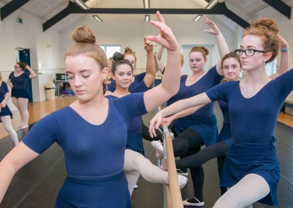 Ballet dancers go through their paces in Londonderry's Playhouse as part of Culture Night. Picture Martin McKeown. Inpresspics.com. 18.09.15