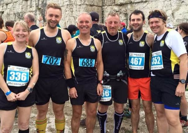 Some of the East Coast Athletic Club contingent at the 26extreme Causeway Coast events. INLT 40-912-CON