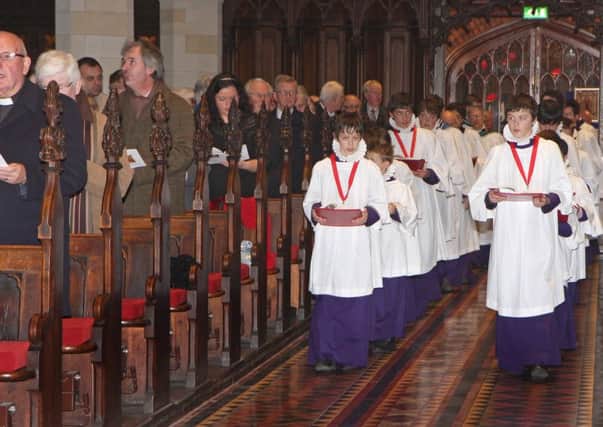 Choristers at St Columbs Cathedral.
